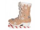 Hnědá perníková dekorace brusle Ice skates - 19*14*20 cm Clayre & Eef