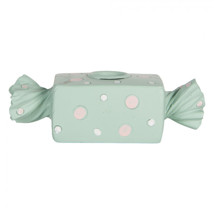 Zelený svícen na úzkou svíčku Bonbón Candy - 14*6*4 cm
