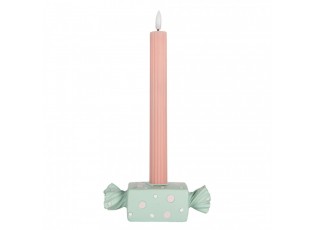 Zelený svícen na úzkou svíčku Bonbón Candy - 14*6*4 cm