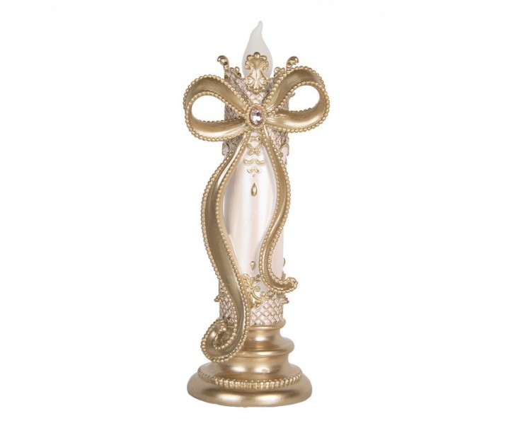 Christmas Decoration With LED Lighting 13x12x34 Cm Gold Colored Plastic - LED 13*12*34 cm Clayre & Eef