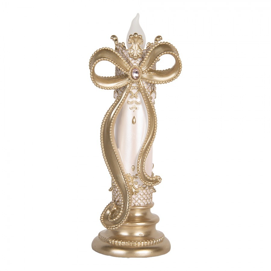 Christmas Decoration With LED Lighting 13x12x34 Cm Gold Colored Plastic - LED 13*12*34 cm