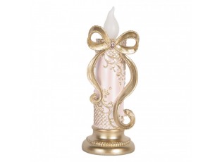 Christmas Decoration With LED Lighting 10x10x25 Cm Gold Colored Plastic - LED 10*10*25 cm / 2*AAA