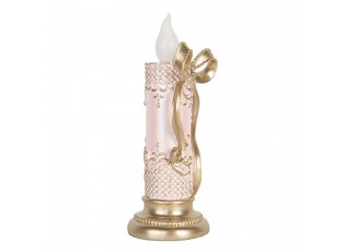 Christmas Decoration With LED Lighting 10x10x25 Cm Gold Colored Plastic - LED 10*10*25 cm / 2*AAA
