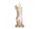 Christmas Decoration With LED Lighting 10x10x25 Cm Gold Colored Plastic - LED 10*10*25 cm / 2*AAA Clayre & Eef