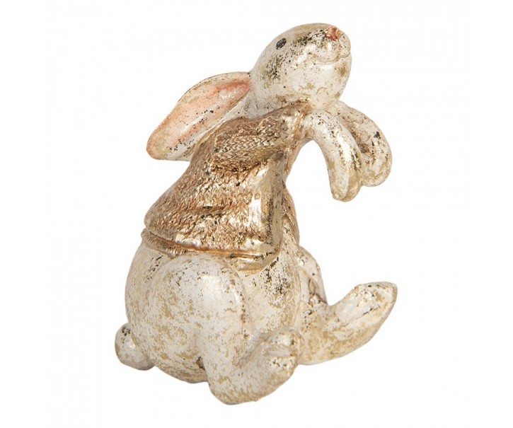 Decorative Figurine Rabbit 6x6x7 Cm Beige Plastic - 6*5*7 cm Clayre & Eef