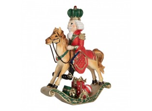 Vánoční dekorace Louskáček Nutcracker na houpacím koni - 24*8*31 cm