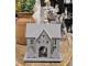 Šedý antik kovový svícen domek Vintage House - 26*17*24 cm Clayre & Eef