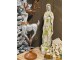 Šedo-hnědá kovová dekorace jelen na podstavci - 24*24*68 cm Clayre & Eef