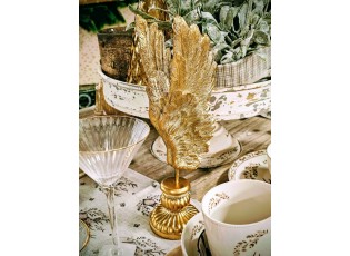 Zlatá antik andělská křídla na podstavci Angel Wings - 10*10*33 cm