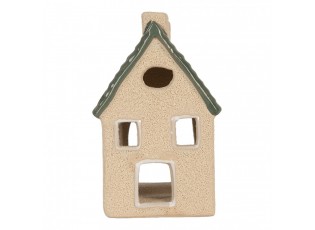 Tealight Holder House 11x8x13 Cm Beige Ceramic - 8*11*14 cm