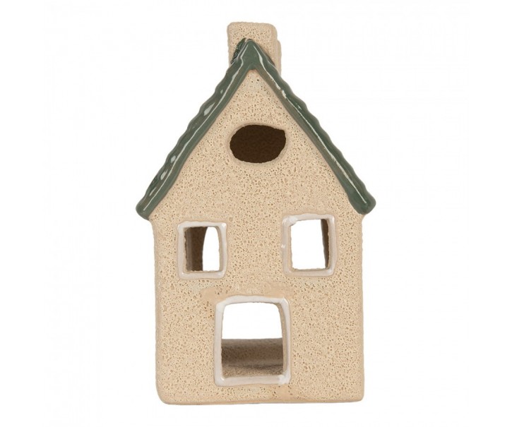 Tealight Holder House 11x8x13 Cm Beige Ceramic - 8*11*14 cm Clayre & Eef