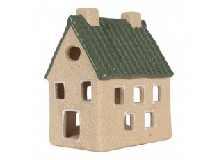 Tealight Holder House 11x8x13 Cm Beige Ceramic - 8*11*14 cm