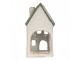Tealight Holder House 7x7x13 Cm Grey Ceramic - 7*7*13 cm Clayre & Eef