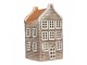 Šedý keramický domek na čajovou svíčku Lamont - 7*7*14 cm Clayre & Eef