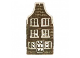 Tealight Holder House 8x8x15 Cm Green Ceramic - 7*7*14 cm