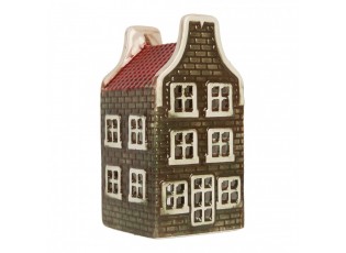 Tealight Holder House 8x8x15 Cm Green Ceramic - 7*7*14 cm