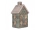 Zelený keramický domek na čajovou svíčku Lamont - 8*7*14 cm Clayre & Eef