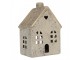 Šedý keramický domek na čajovou svíčku Lamont - 11*7*16 cm Clayre & Eef