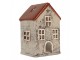 Šedý keramický domek na čajovou svíčku Lamont - 8*7*13 cm Clayre & Eef