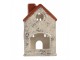 Šedý keramický domek na čajovou svíčku Lamont - 8*7*13 cm Clayre & Eef