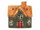 Decorative House With LED LED 8x5x8 Cm Green Ceramic - LED 8*5*8 cm Clayre & Eef