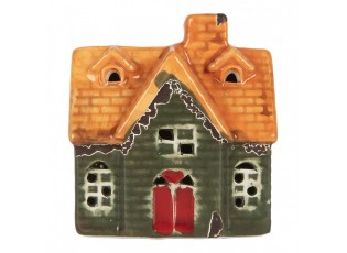Decorative House With LED LED 8x5x8 Cm Green Ceramic - LED 8*5*8 cm