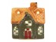 Decorative House With LED LED 8x5x8 Cm Green Ceramic - LED 8*5*8 cm Clayre & Eef