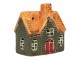 Decorative House With LED LED 8x5x8 Cm Green Ceramic - LED 8*5*8 cm Clayre & Eef