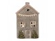 Modrý keramický domek na čajovou svíčku Lamont - 10*8*15 cm Clayre & Eef