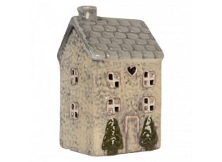 Béžový keramický domek na čajovou svíčku Lamont - 9*8*15 cm
