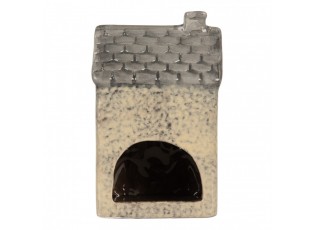 Béžový keramický domek na čajovou svíčku Lamont - 9*8*15 cm