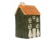 Zelený keramický domeček na čajovou svíčku Lamont - 9*8*15 cm Clayre & Eef