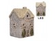 Šedý keramický LED domek Lamont - 6*6*10 cm Clayre & Eef