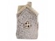Šedý keramický LED domek Lamont - 6*6*10 cm Clayre & Eef