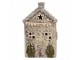 Decorative House With LED LED 6x6x11 Cm Grey Ceramic - LED 6*6*11 cm Clayre & Eef
