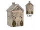 Decorative House With LED LED 6x6x11 Cm Grey Ceramic - LED 6*6*11 cm Clayre & Eef