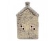 Decorative House With LED LED 6x6x11 Cm Grey Ceramic - LED 6*6*11 cm Clayre & Eef
