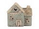 Šedo-modrý keramický LED domek Lamont - 8*6*8 cm Clayre & Eef