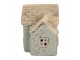 Šedo-modrý keramický LED domek Lamont - 8*6*8 cm Clayre & Eef