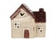 Decorative House With LED LED 6x8x8 Cm Beige Ceramic - LED 8*6*8 cm Clayre & Eef