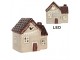Decorative House With LED LED 6x8x8 Cm Beige Ceramic - LED 8*6*8 cm Clayre & Eef