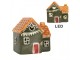 Decorative House With LED LED 6x8x8 Cm Green Ceramic - LED 8*6*8 cm Clayre & Eef