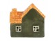 Decorative House With LED LED 6x8x8 Cm Green Ceramic - LED 8*6*8 cm Clayre & Eef