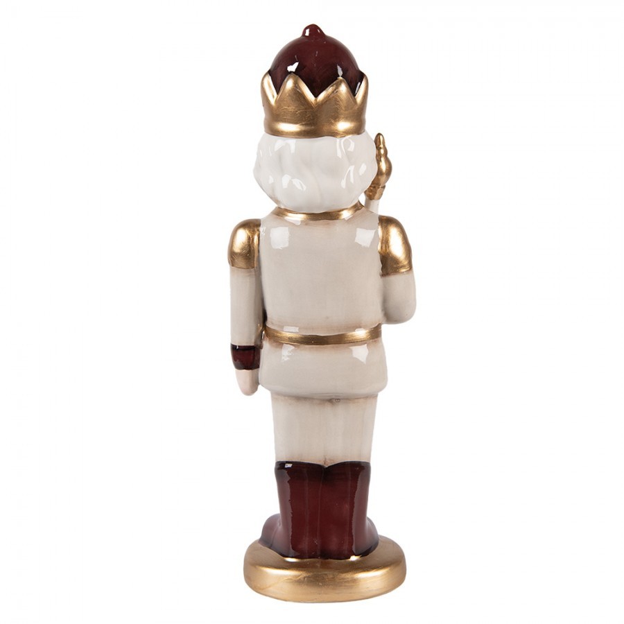 Béžová keramická dekorace Louskáček ChrisMs - 9*7*26 cm