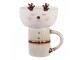 Keramický hrnek s mističkou jelen Deer - 12*12*18 cm / 250 ml / 250 ml Clayre & Eef