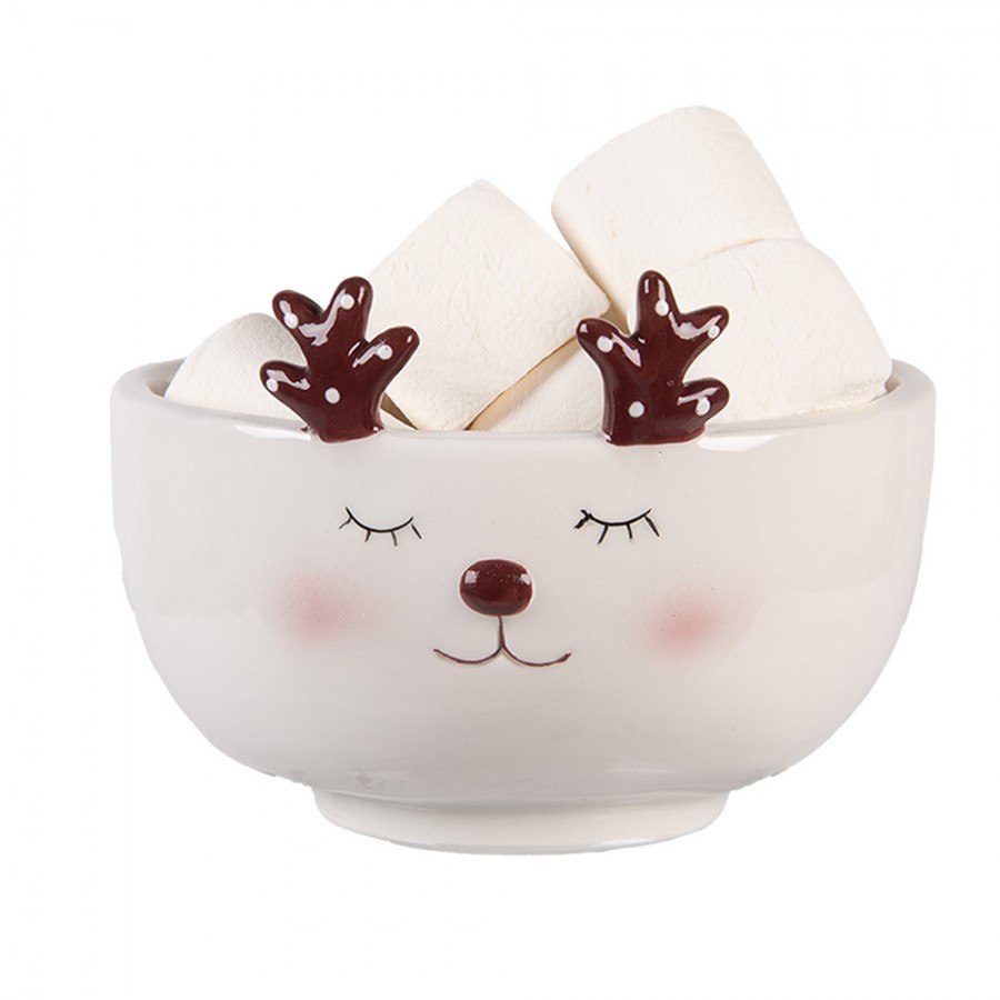 Keramický hrnek s mističkou jelen ChrisMs - 12*12*18 cm / 250 ml / 250 ml