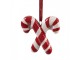 Christmas Ornament Candy Cane 6x2x8 Cm Red White Ceramic - 6.0 cm Clayre & Eef