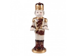 Béžová keramická dekorace Louskáček ChrisMs - 8*8*25 cm