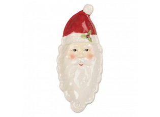 Decorative Bowl Santa Claus 11x25x3 Cm White Ceramic Santa Claus - 11*25*3 cm