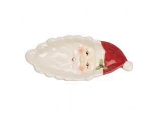 Decorative Bowl Santa Claus 11x25x3 Cm White Ceramic Santa Claus - 11*25*3 cm
